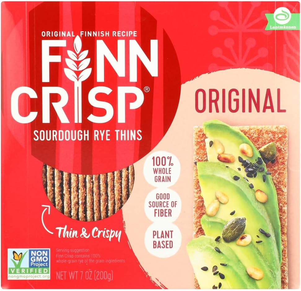 Finn Crisp, Thin Rye Crispbread, Original, 7 oz(Pack of 3)