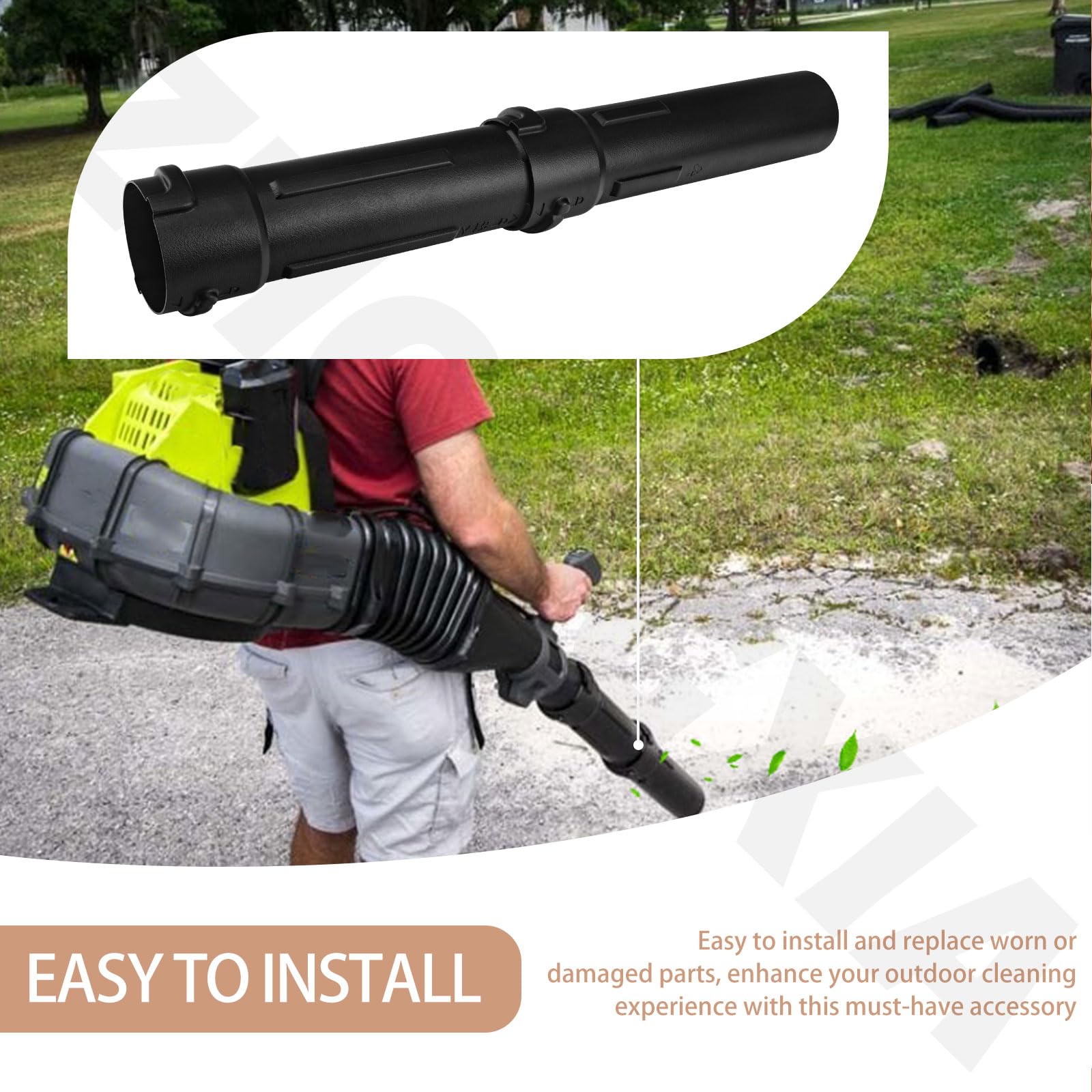 580470001 580471001 - Juego de tubos de soplador compatible con soplador de mochila Homelite Ryobi 40V RY40404 RY40440 y RY38BP de 38 cc