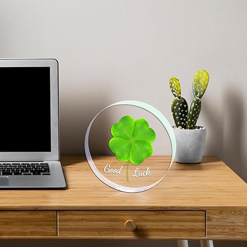 Miniatura 7 de Abalorios de buena suerte para mujeres, hombres y amigos, regalo motivacional positivo, trébol de cuatro hojas de buena suerte, pisapapeles para el