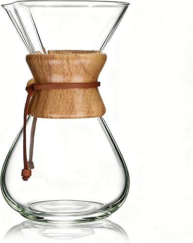 Vista 15 de AGOGO Vaso para cafetera, 6/8/10 tazas con filtro inoxidable 304 para el hogar, oficina, campamento, cafeterías, juego de gotero de café fácil