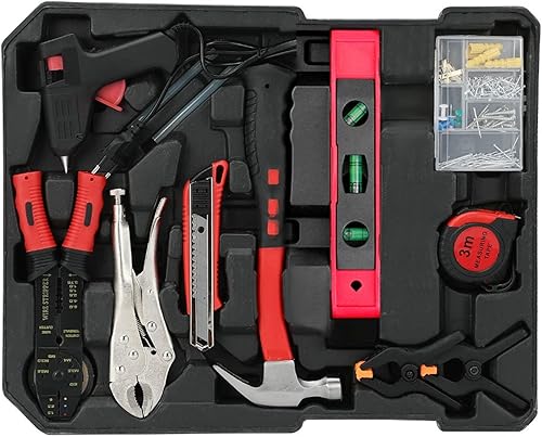 Miniatura 4 de GRAWIT 399 piezas kit de maleta para automóvil, herramientas manuales para mecánicos, trinquete automotriz, llave de enchufe, cortador de cepillo,