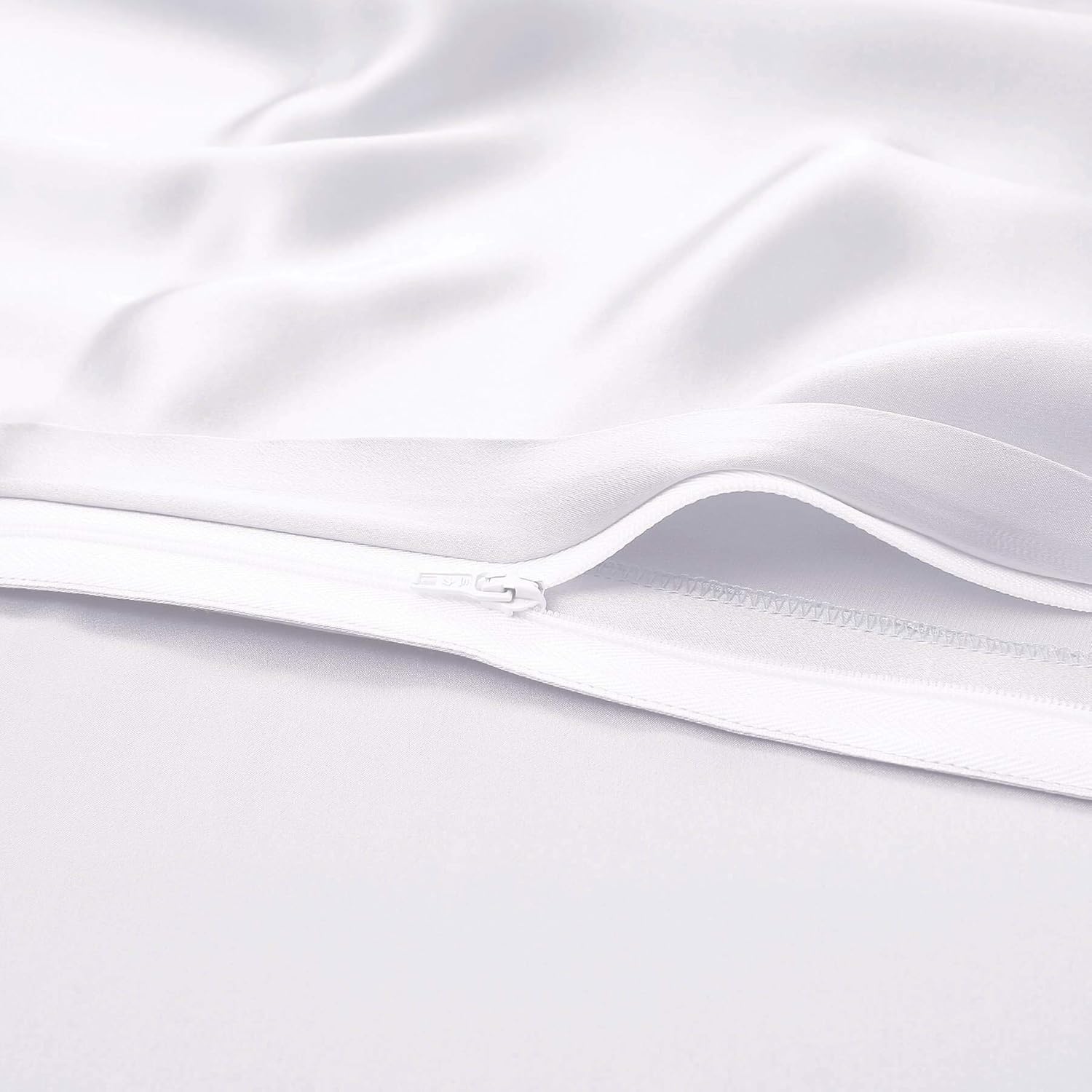 LilySilk 1002-02-USKN 19 Momme Silk Duvet/Quilt/Comforter Cover, King (104" x 92"), White : Home & Kitchen