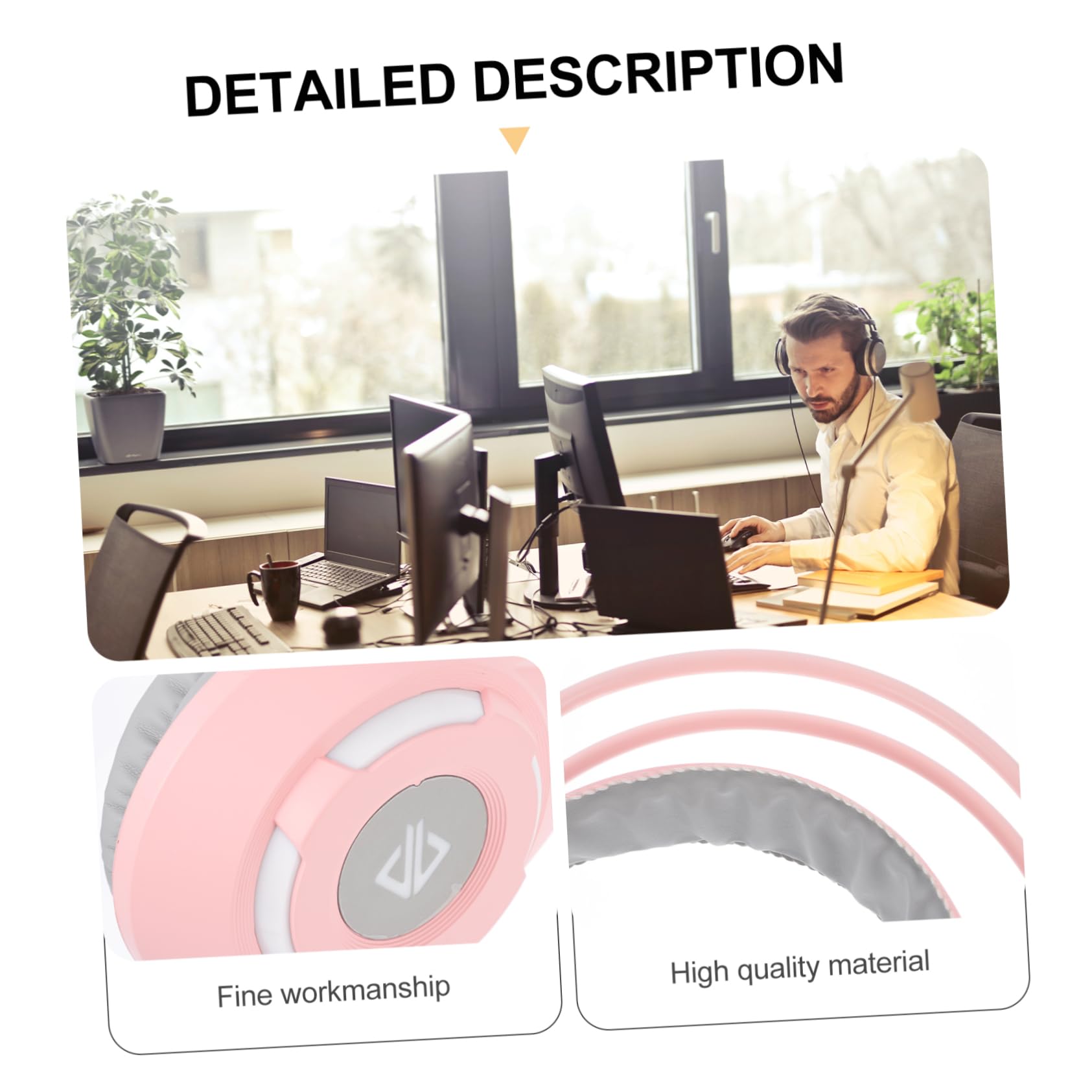 Cuffie Gaming Professionali Over Ear con Microfono Suono Surround Realistico Comfort Ottimale per Giocare Guardare Film e Videochiamate