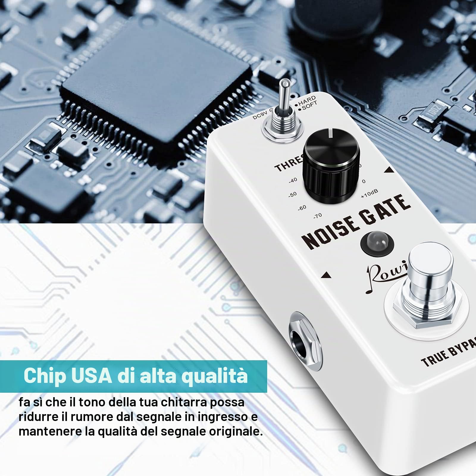Rowin Noise Killer LEF-319 - Effetto Noise Gate a pedale per chitarra, soppressione del rumore