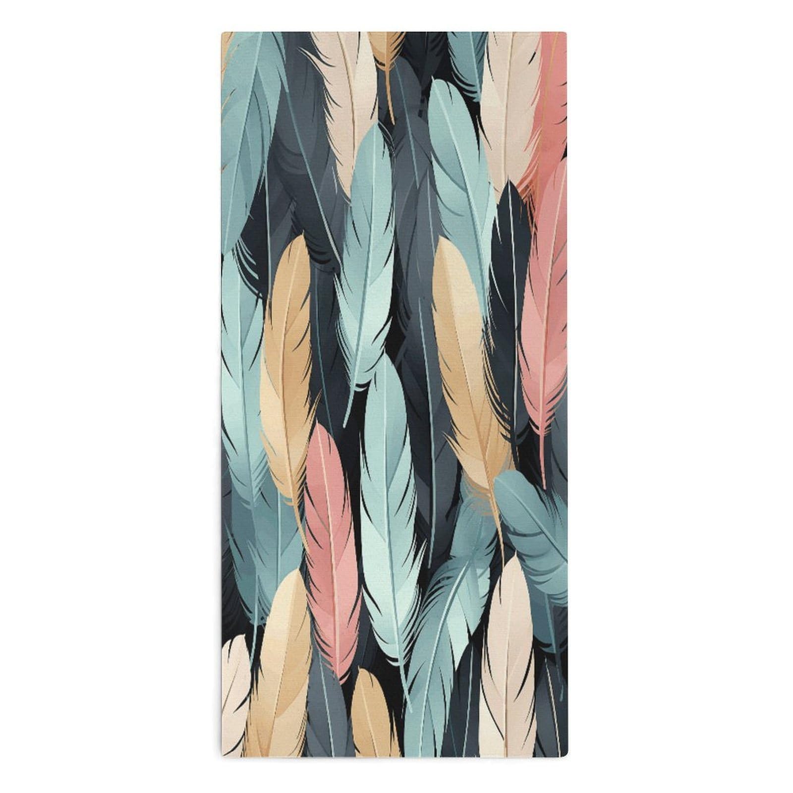 Fodpand Style Feather Microfiber Towels, Decorative Bath Towel Soft & Lightweight, Hand Towels Multipurpose Use For Bathroom, Pool, Gym, Spa, And Hotel Use