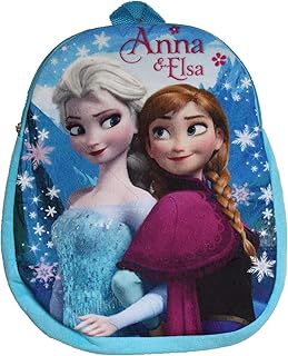 Mini zaino per la scuola e tempo libero da bambina personaggi Frozen azzurro 31 cm licenza Disney.