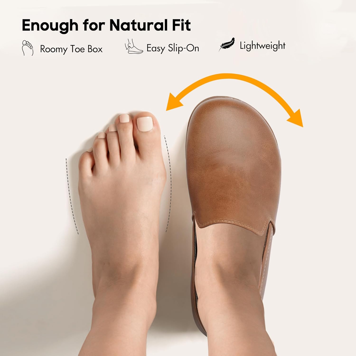 Women Slip-On Barefoot Shoe Comfortable Dress Shoes Loafers - Image 5