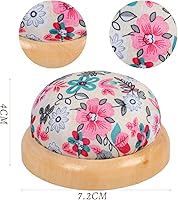 Vista 2 de Cojín de alfiler de madera con alfileres de estilo japonés, soporte para alfiler, para manualidades, clip para el cabello, costura diaria a mano