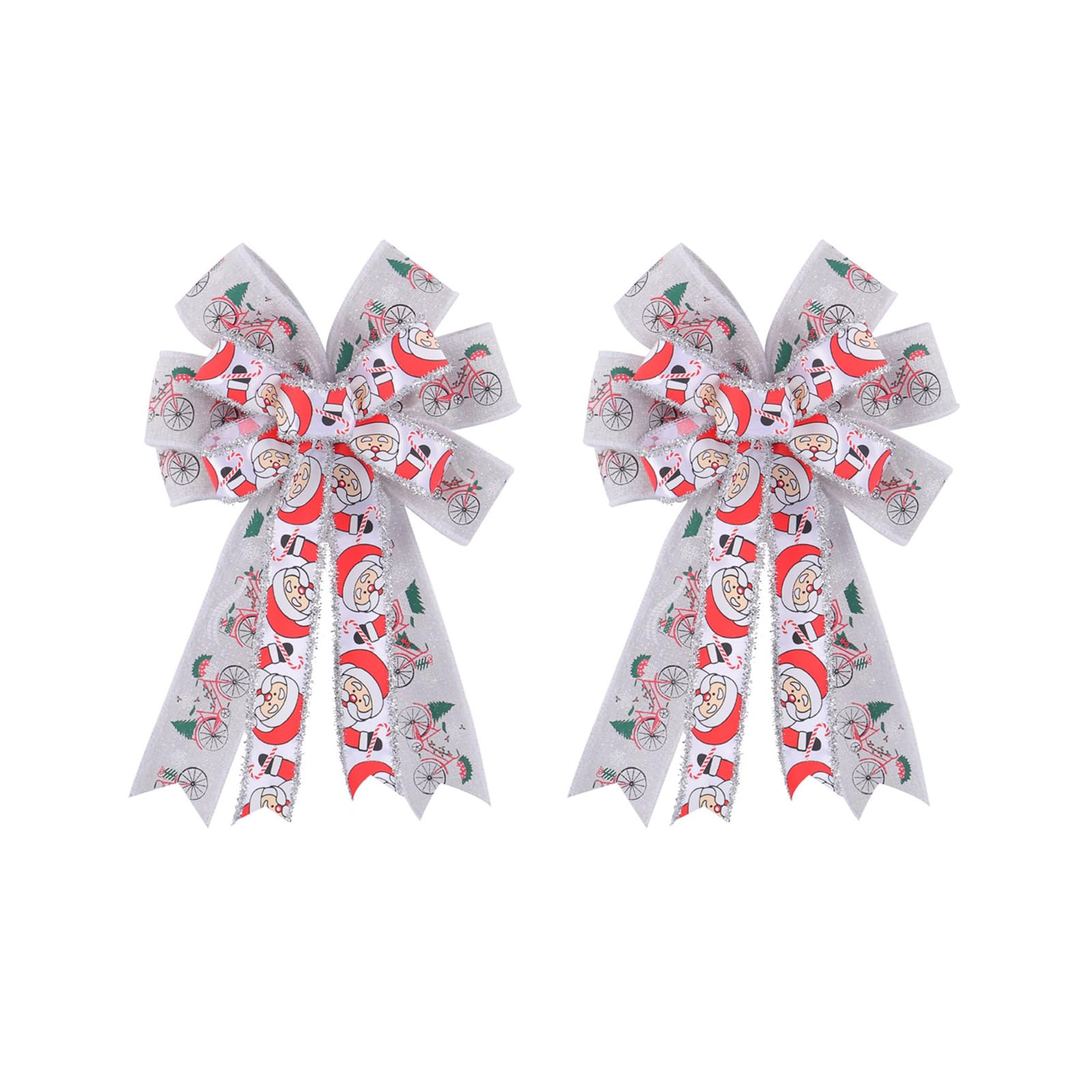 Festival Double Layer Bowknot Box Ornament Sturdy Polyester Bowknot Accessory for Tree Door Wall Box Decors