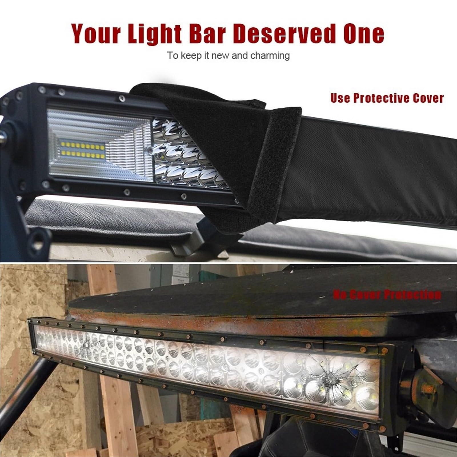 Headlight Eyelid Covers Funda Universal para Palanca de Cambios, Compatible con Barras de luz LED Curvas y Rectas de 22, 32, 42 y 52 Pulgadas.(1pc 22 Inch Cover)