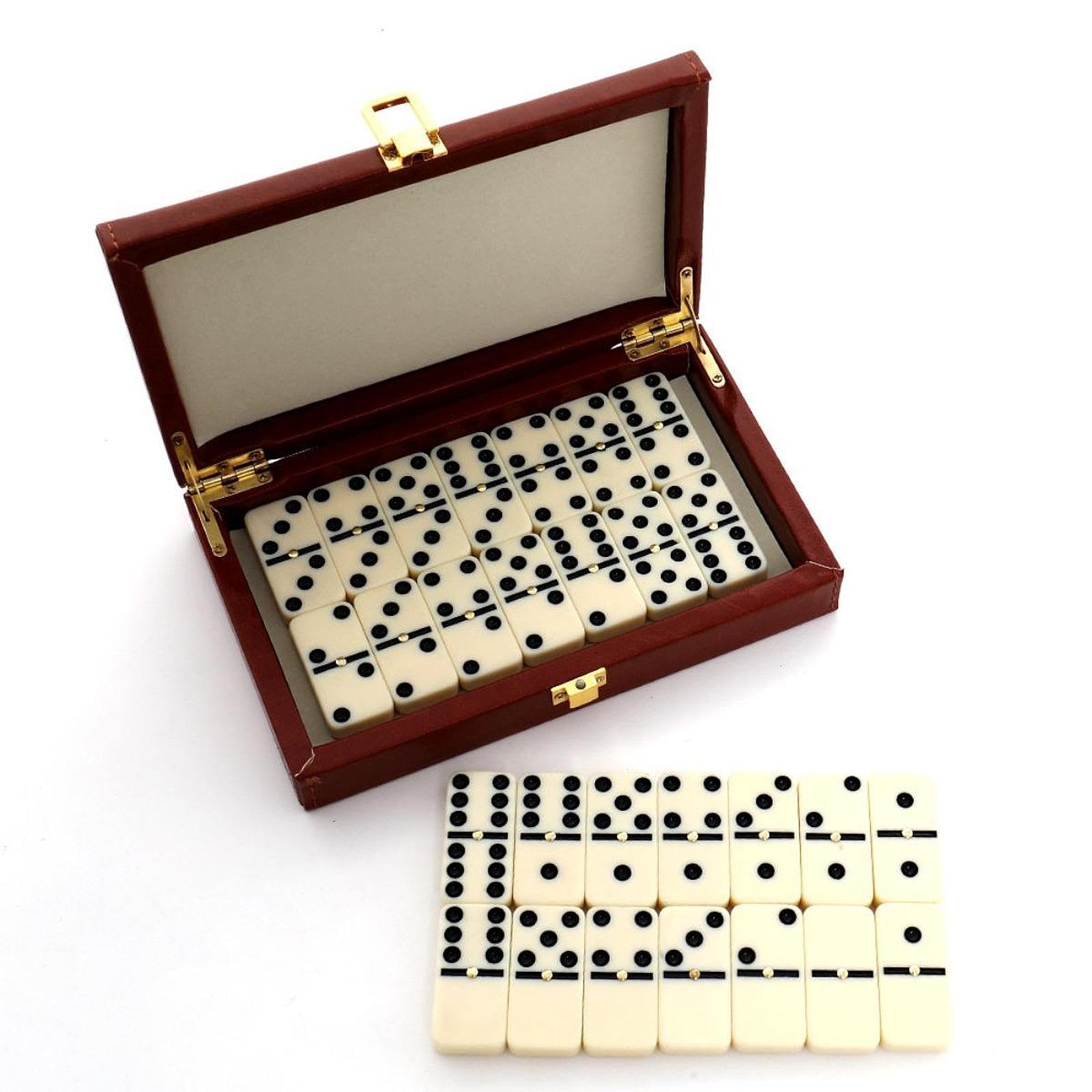 2 Set Dominosteine Set mit Aufbewahrungsbox Tischspiel für Familienspiel Nacht Reise Familie