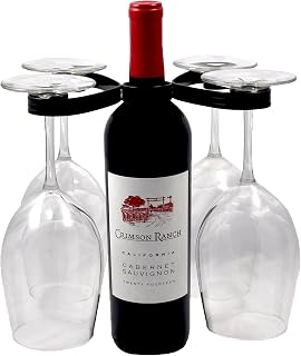Mango Steam Easy Slip on Wine Stemware Glass Holder, Black