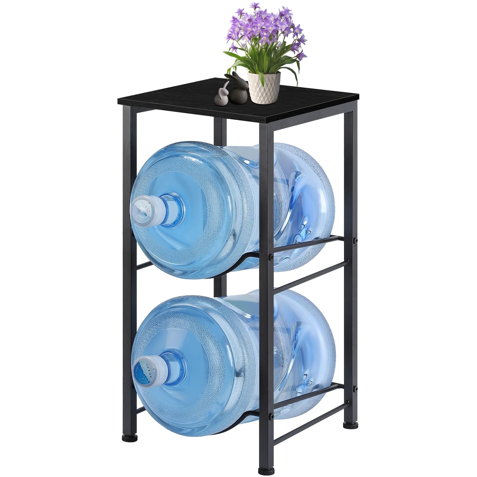 Photo 1 of ***MISSING PIECES*** OOACE 5 Gallon Water Jug Rack, 2 Tier Water Bottle Holder Organizer with Storage Shelves, Water Dispenser Stand Shelf for Office Kitchen Living Room