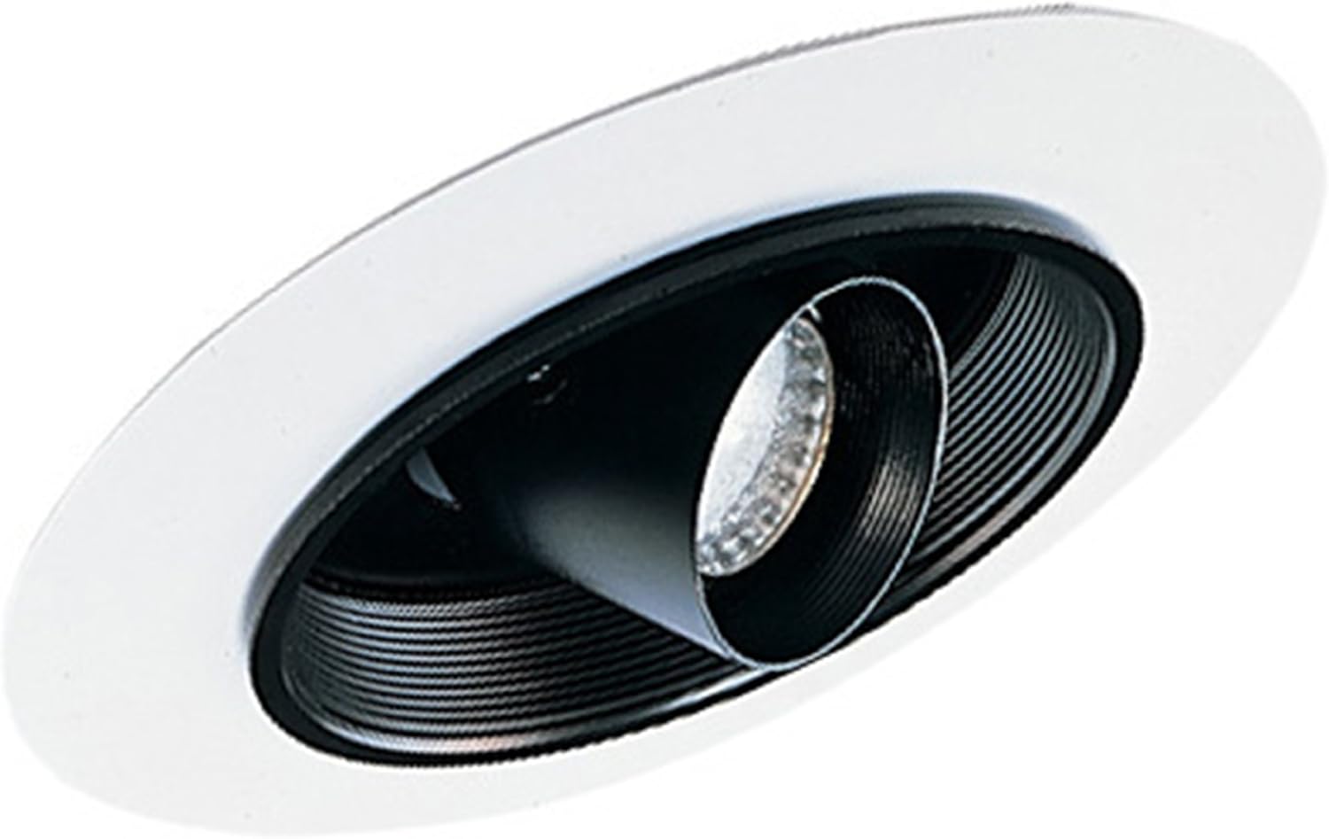 Juno Lighting 606B-WH 6-Inch Super Slope Cylinder Spotlight in Black Baffle, White Trim