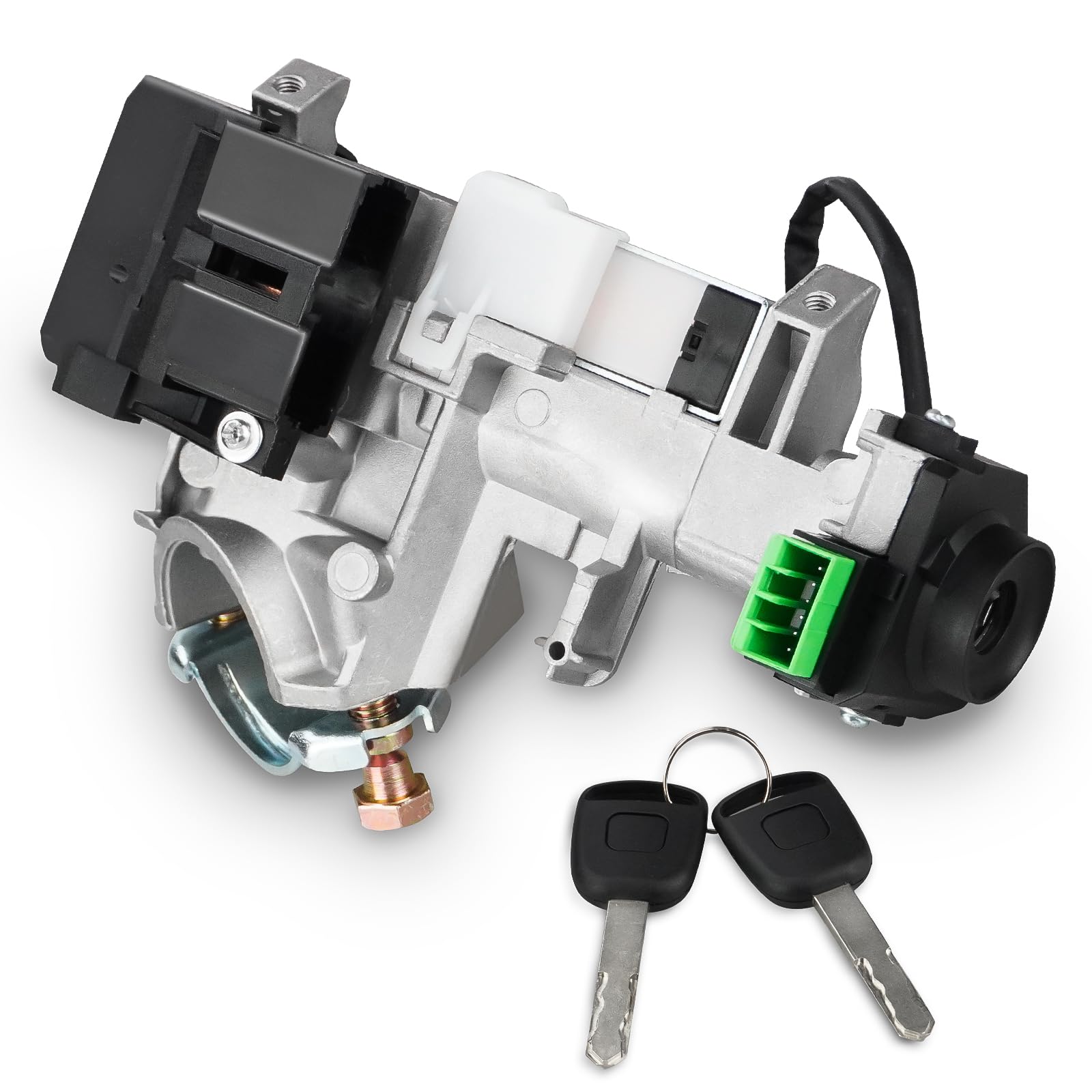 Bestview Ignition Lock Cylinder Switch Fit for Honda Civic 1.3L 1.7L 2003 2004 2005，Ignition Lock Assembly with 2 Keys(with Chip)，Pack of 1