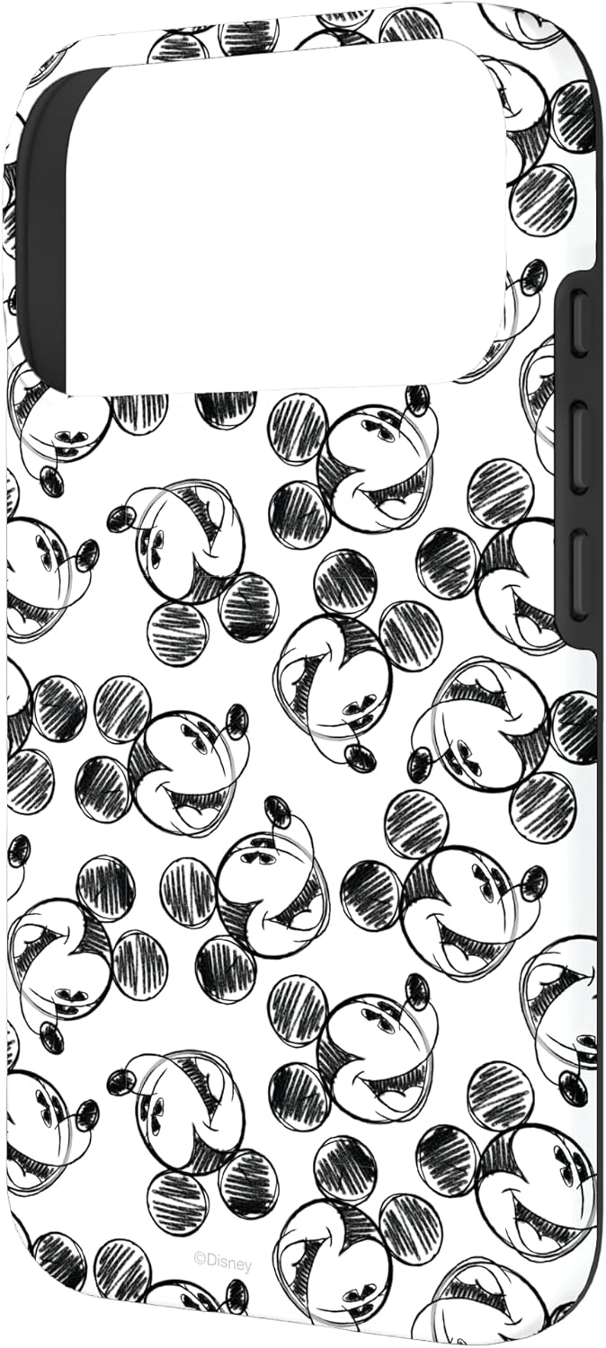 Disney Mickey Mouse Black and White Sketch Print Case for iPhone 17 Pro