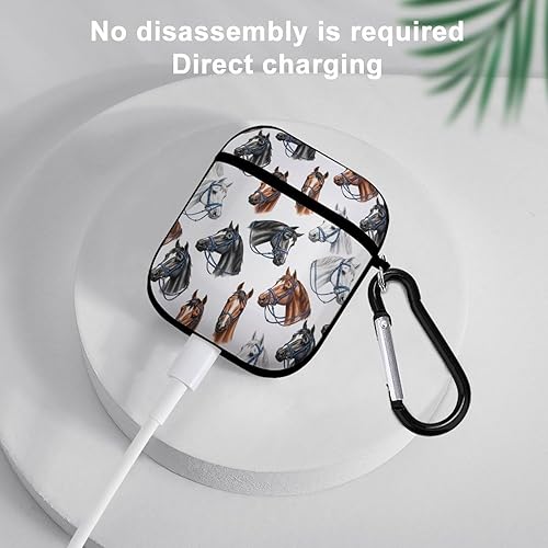 Miniatura 5 de Funda protectora de silicona suave con funda para AirPods para mujeres y hombres, a cuadros, compatible con Apple AirPods 2 y 9