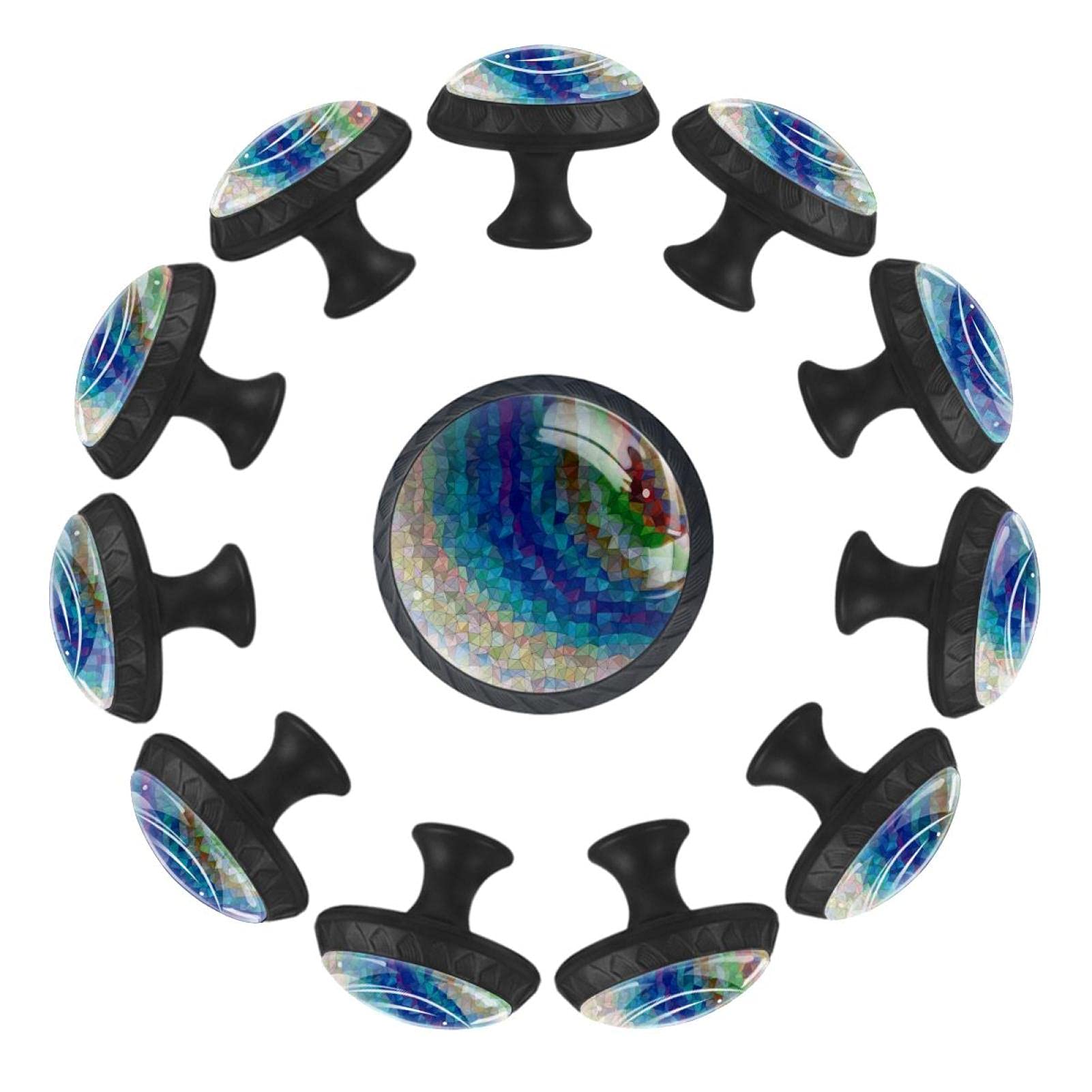 Boutons de tiroir mosaïque abstraite 35mm pour commode de chambre
