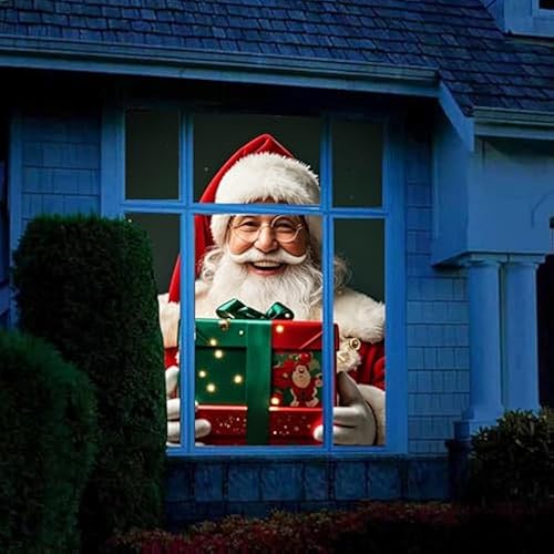 Proyector trasero holográfico de Halloween de 50 x 89 pulgadas, pantalla de película con holograma, proyector trasero, para interiores y exteriores,