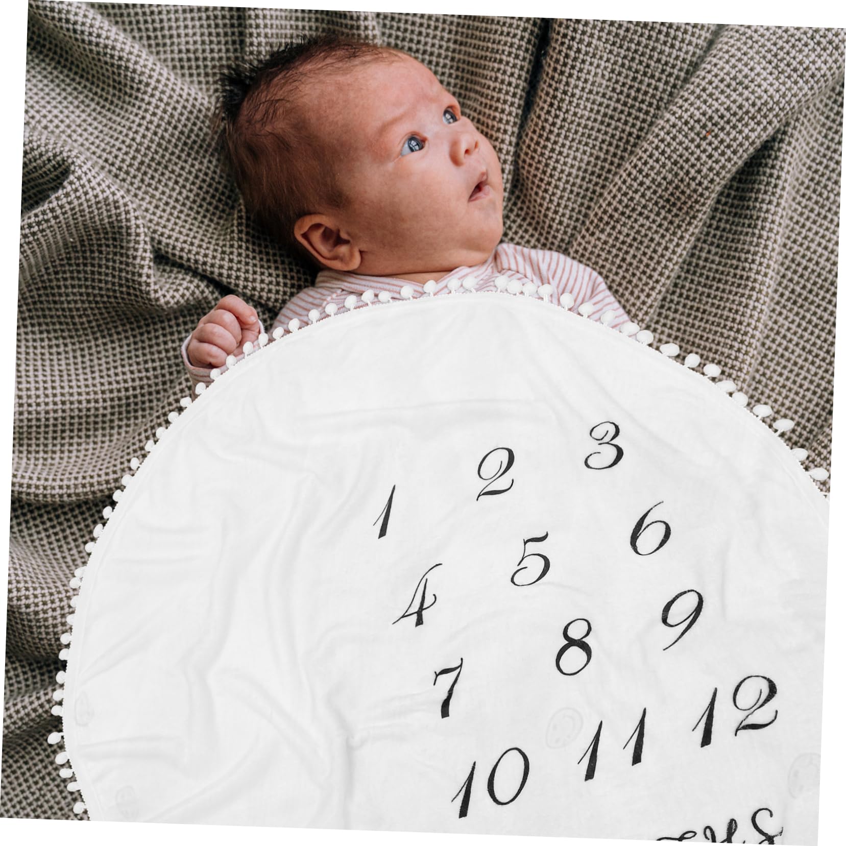 Flanella Coperta Morbida Fotografica in Bianca per Ragazzo, Ragazza | Battesimo e Sfondo Foto, Uso Avvolgente, Tappeto Gioco, Spazio per Bambini