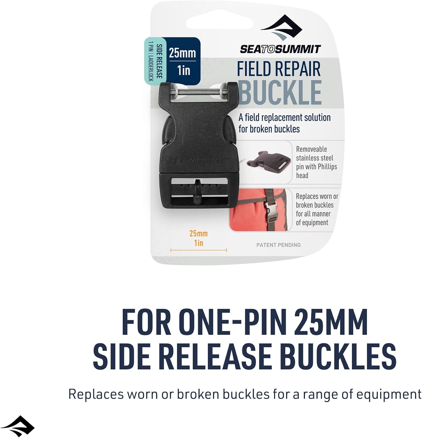 Sea to Summit Field Repair Buckle - Side Release, 1 Pin, 3-pack