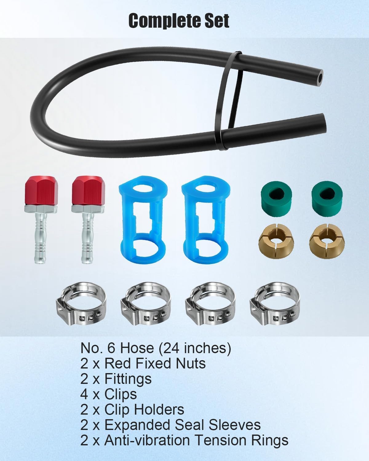 AC Line Splice Kit Compatible with 5/8" Line With No. 10 Hose 24 Inches, Replace 800-670 Air Conditioning Line splice connector Repair Kit, Universal Fit for 5/8" Line to Hose Repair