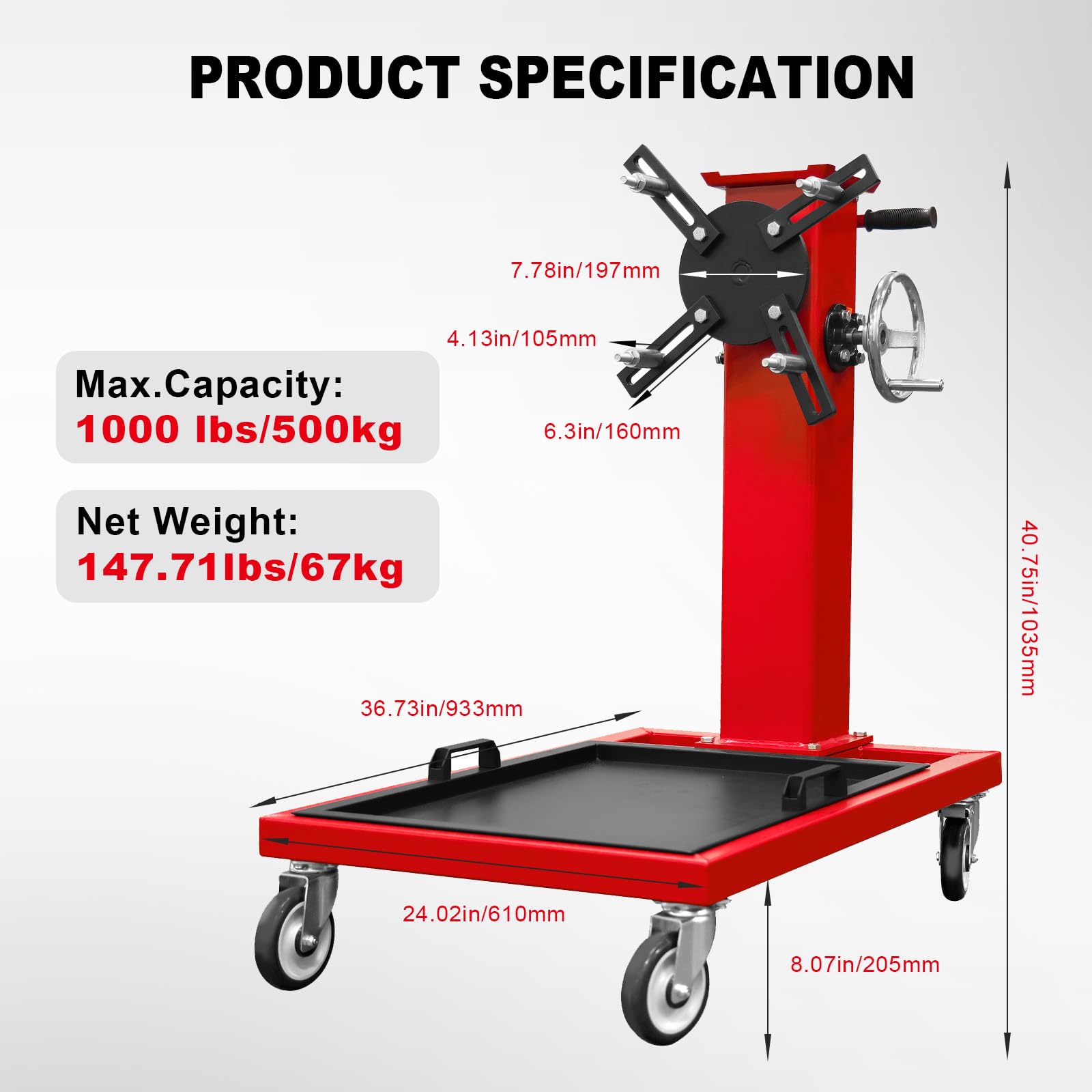 Amazon.com: Big RED AT25002R Torin Rotating Engine Stand