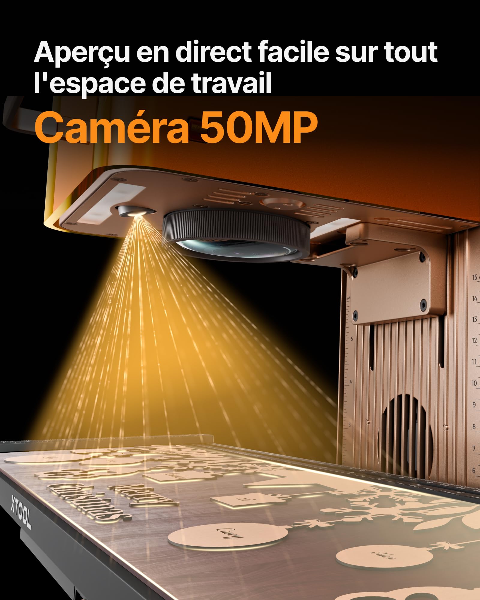 xTool F2 Graveur Laser 2-En-1, 5W IR & 15W Diode, 50MP Caméra, 6000mm/s, Embossage 3D, Gravure Laser en Couleur sur Métal, Production sur Site et en Petites Séries, Prêt pour Usage Commercial