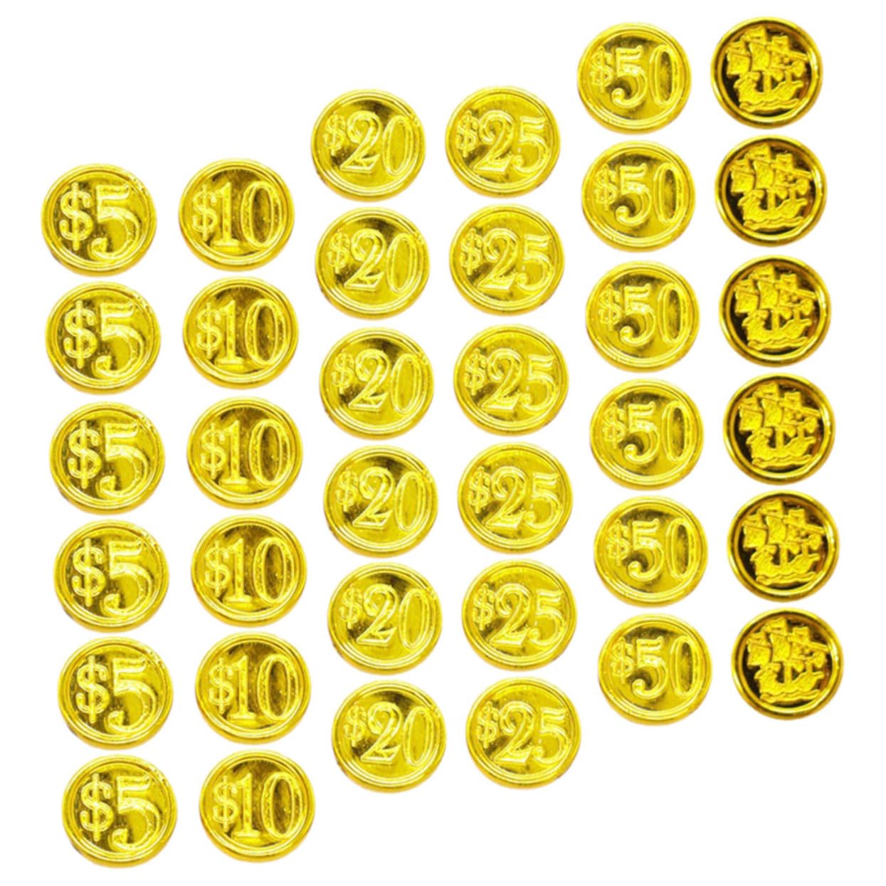 Amazon.co.jp: CIYODO 48pcs Game Treasure Coins Treasure Coin Toys Halloween  Goods Bag Compact Coin Simulation Coin Selection Subject Chips Dap Gold  Pirate Ship : Toys & Games