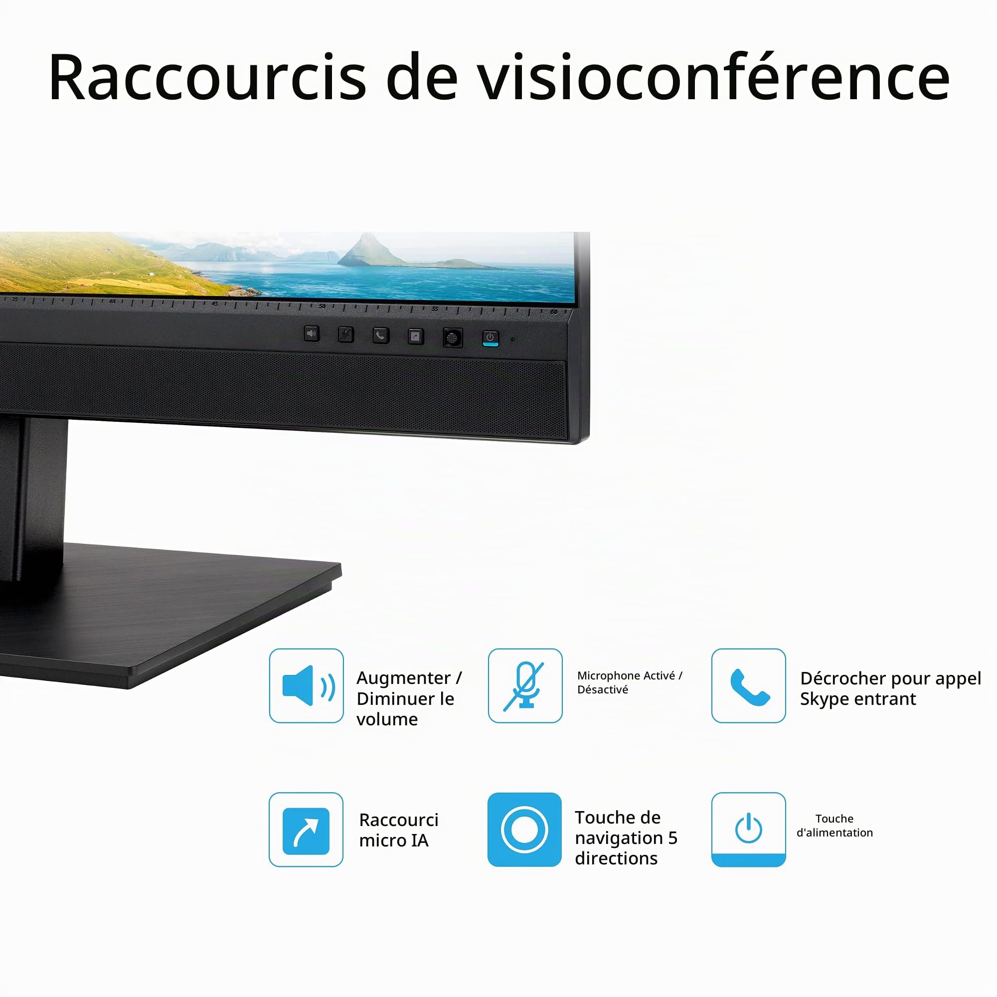 ASUS BE27ACSBK - Ecran PC 27'' WQHD Webcam rotative 2MP et Micro - Dalle IPS - 16:9-2560x1440-350cd/m² - Display Port, HDMI, 1x USB-C & 4X USB 3.0 - Haut-parleurs - Kit Mini PC - Zoom Certified
