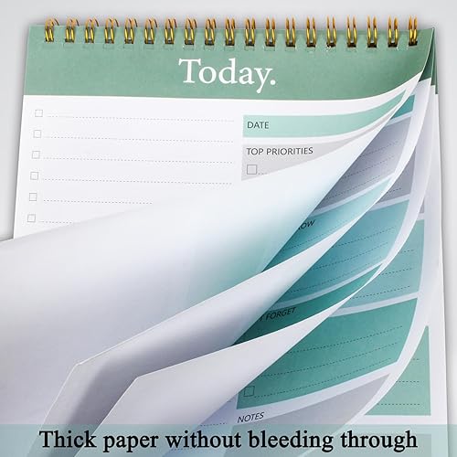 Miniatura 2 de Bloc de notas para lista de tareas, uso diario, agenda, 9.5 x 6.7 pulgadas, para mañana, no olvidar, notas, sin fecha, para organización personal,