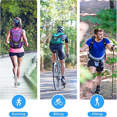 Miniatura 8 de Mochila de hidratación, mochila de hidratación, mochila de agua y bolsa de hidratación de 3 litros, paquete de senderismo con aislamiento ligero,