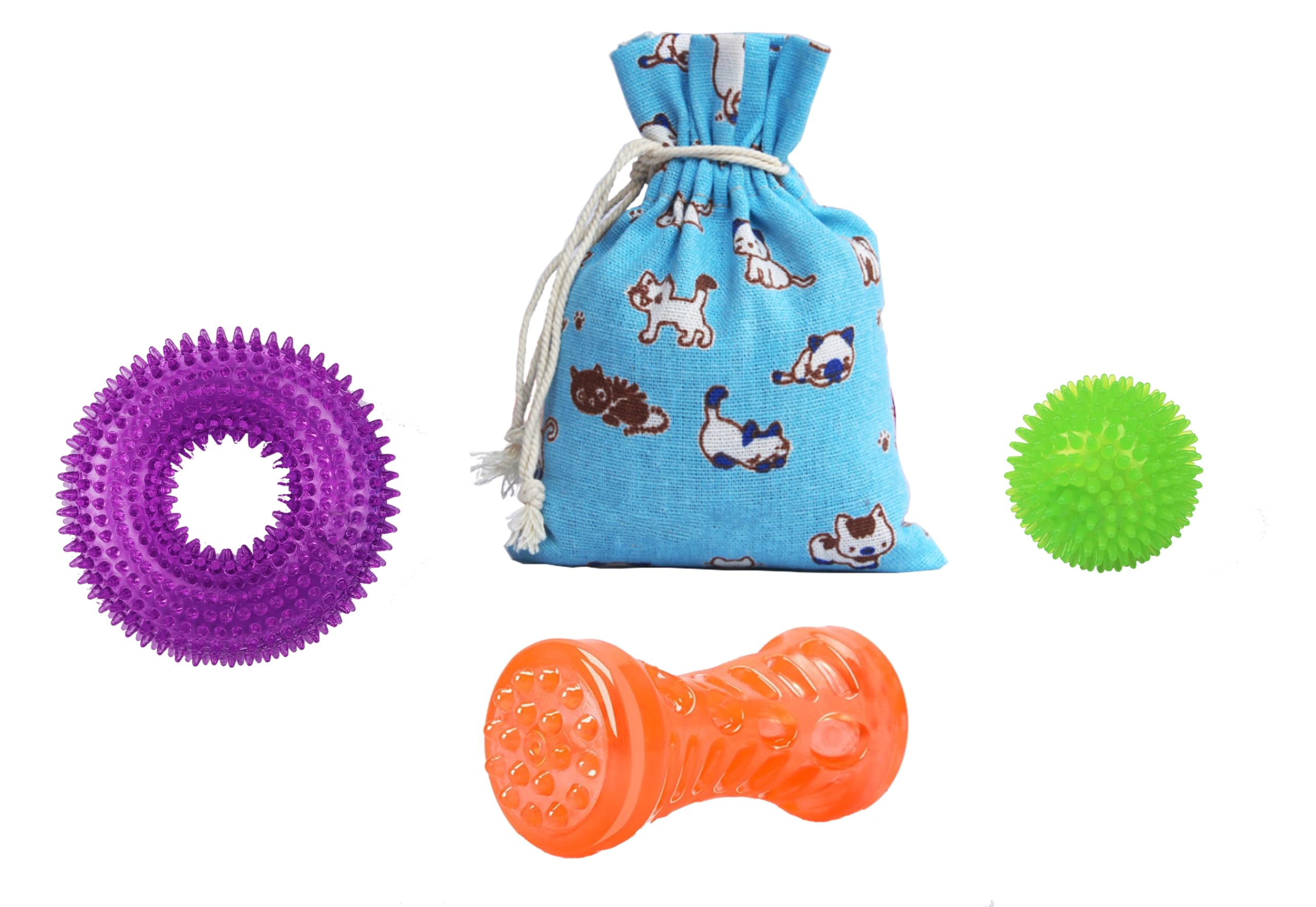 Jouets couineurs pour chiens de petite taille Ycozy lot de 3 en caoutchouc solide