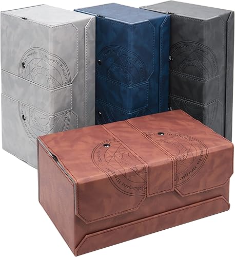 Vista 8 de Zoopin - Caja de 200 cartas para MTG, CCG, TCG, Yugioh... con dos contadores de vida integrados y dos bandejas de tarjetas más una bandeja de dados