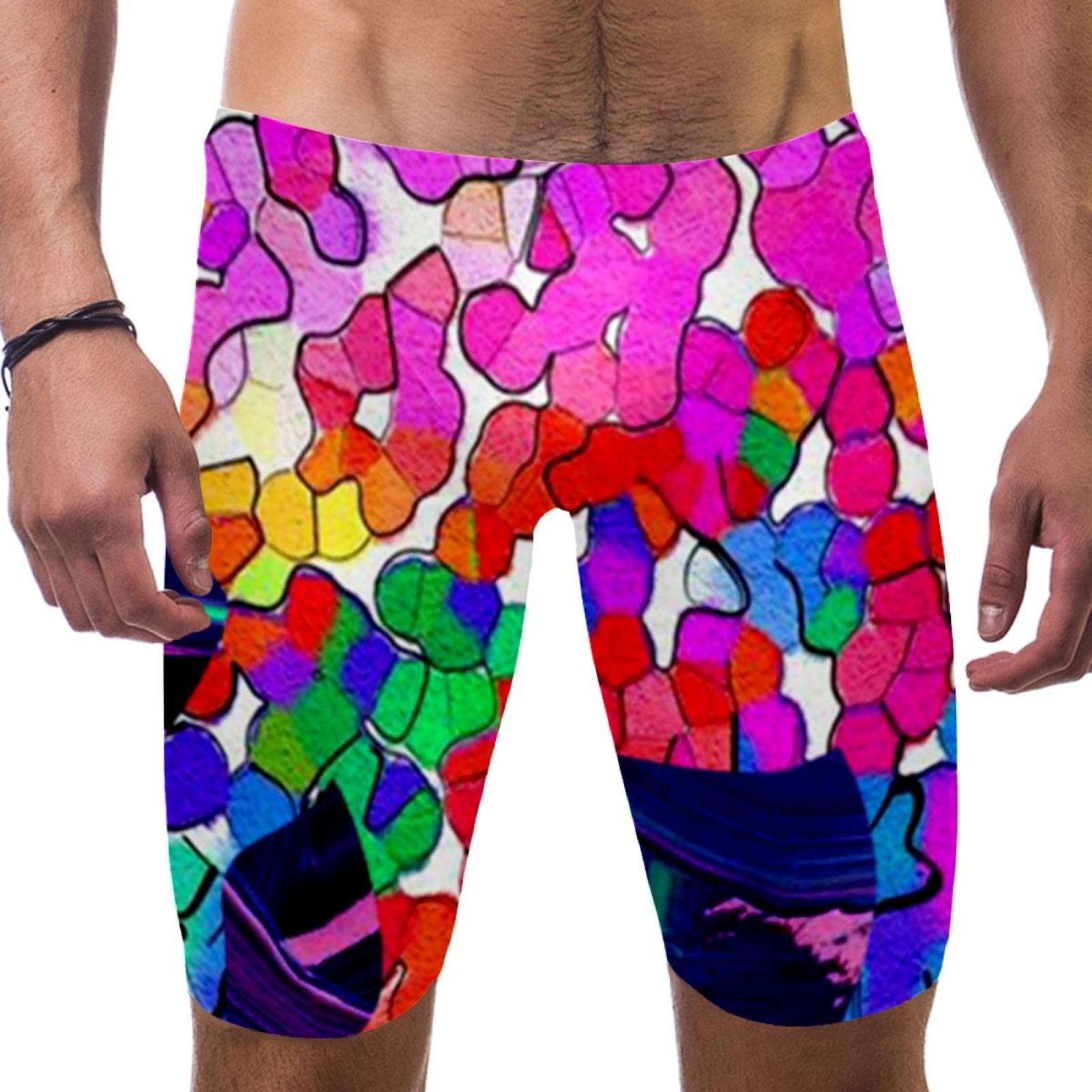 Short de bain pour garçon multicolore élastique pour la natation