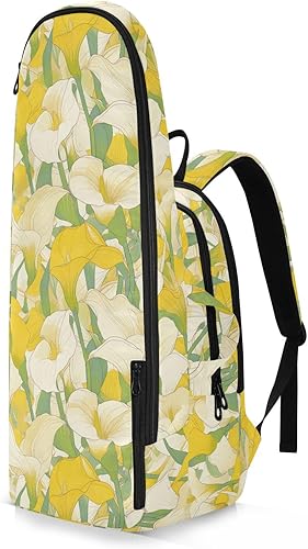 Miniatura 2 de Mochila de tenis para adultos, ligera, elegante, lirio de cala, amarillo limón, verde claro, accesorios deportivos, mochila para tenis, bádminton,