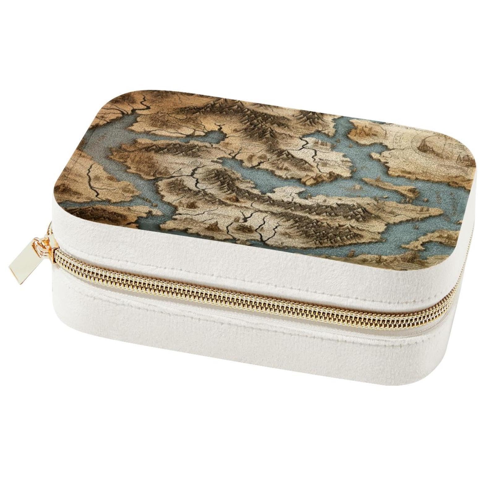 Boîte à bijoux compacte Map Tiles : l'organiseur idéal pour vos voyages