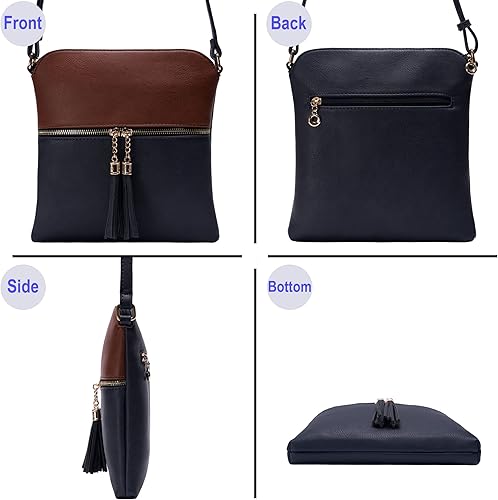 Miniatura 9 de Solene Bolso Cruzado Ligero para Mujer de Tamaño Mediano con Borla, Bolsos Cruzados de Tamaño Perfecto para Uso Diario, de Viaje