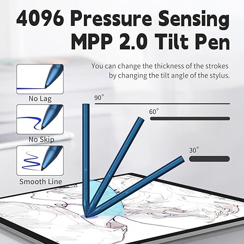 Miniatura 2 de Lápiz óptico para Microsoft Surface Pro9/8/X/7/6/5/4/3 Surface Go 3/2/1 Surface 3/2/1 Surface 3/Studio/Book 4/3/2/1HP ASUS con presión
