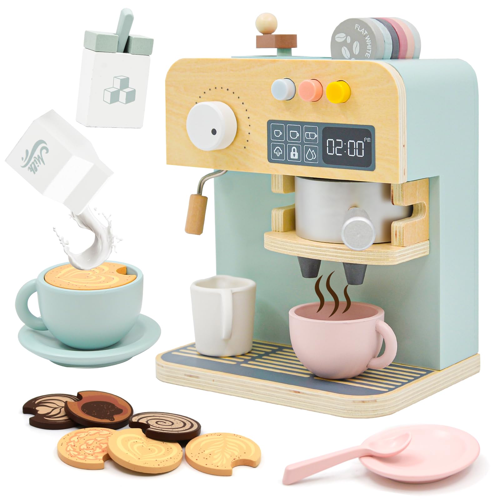 Máquina de café para niños zhangmengya juego de Juguetes de cocina 41 piezas unisex | en línea Máquina de café para niños zhangmengya juego de Juguetes de cocina 41 piezas unisex | en línea