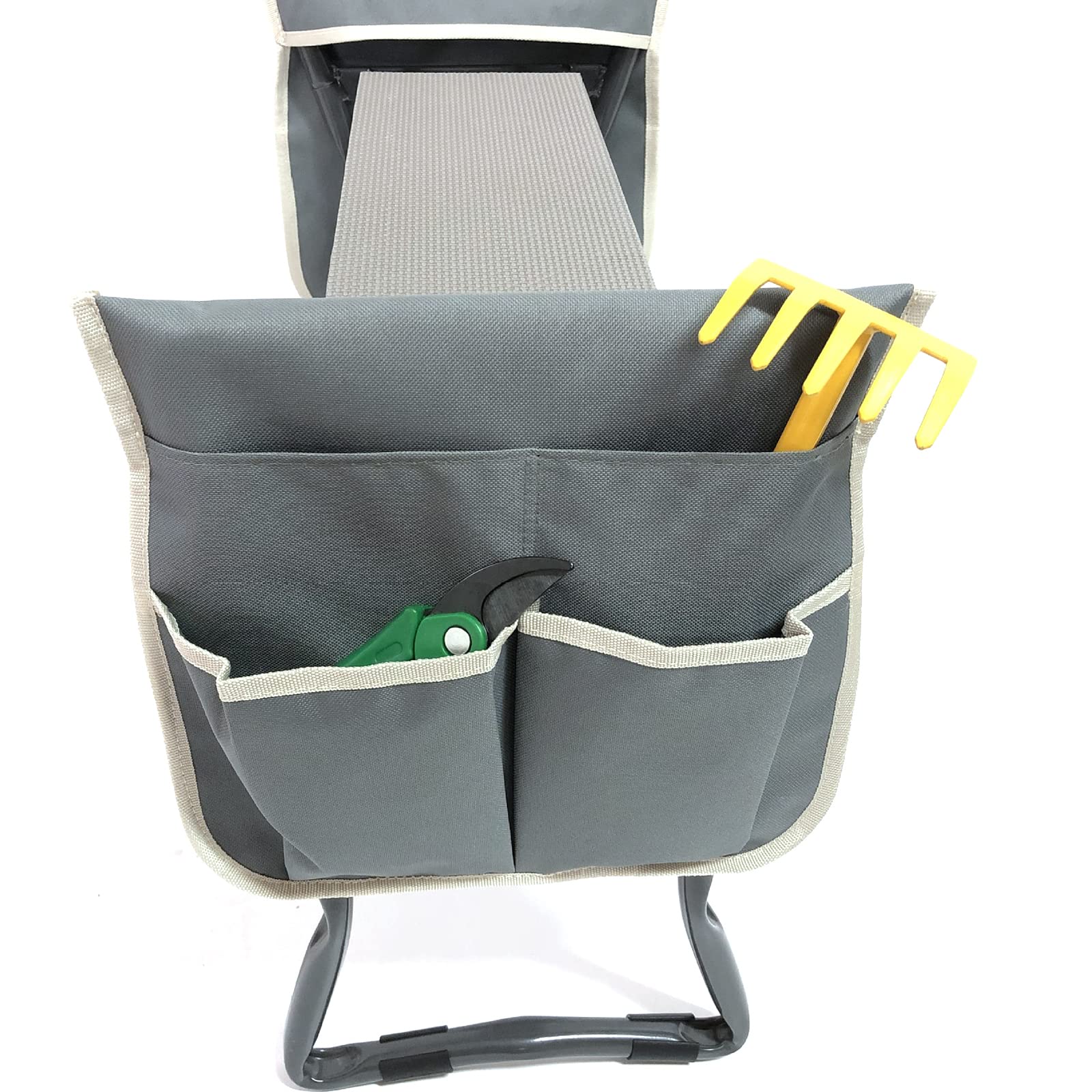 Sgabello inginocchiato Portatile da Esterno, Sedile inginocchiato da Giardino con Imbottitura per inginocchiarsi Addensato e 2 Grandi Borse per Attrezzi, per inginocchiarsi e sedersi