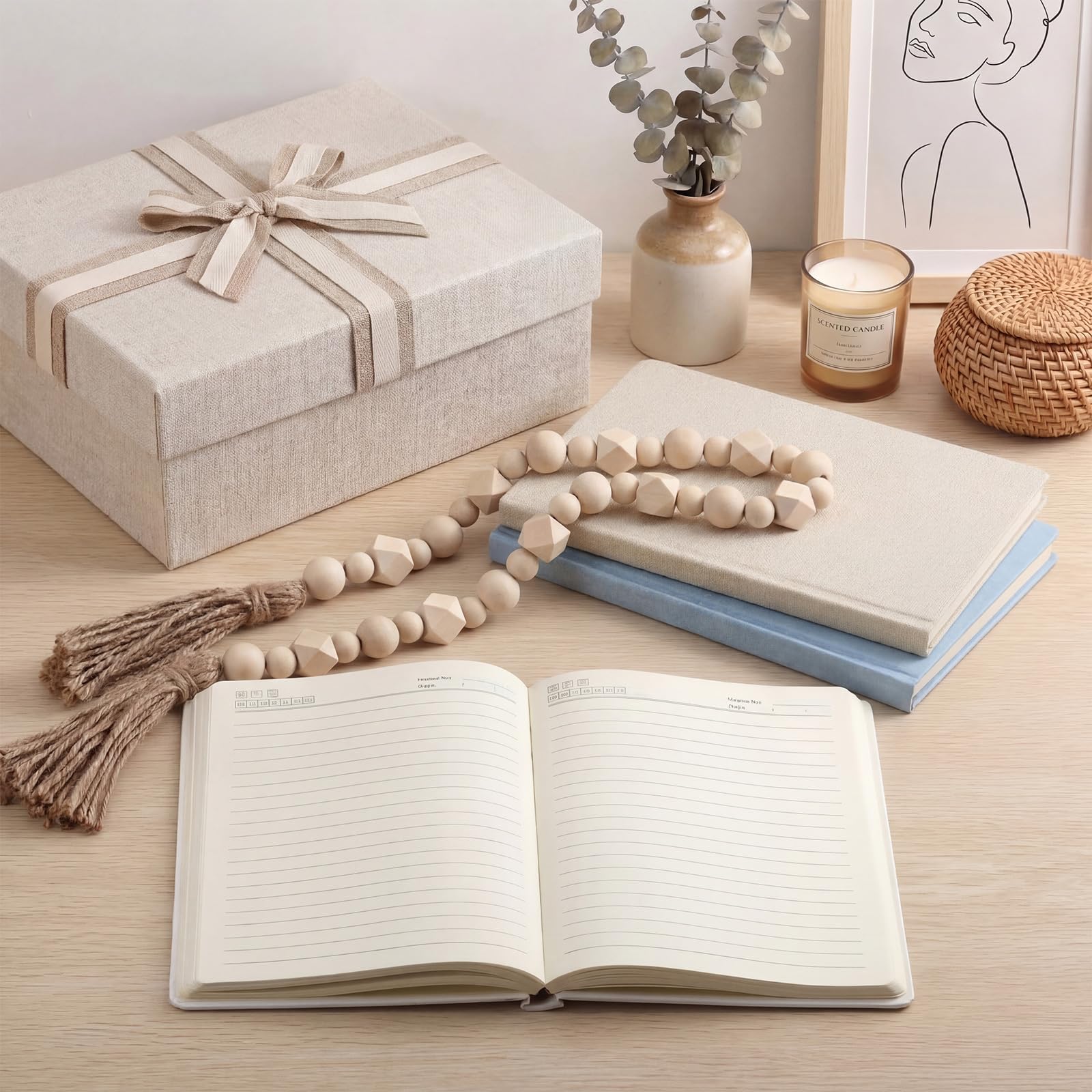 Feifeiya Set di 3 libri decorativi finti per la decorazione della casa, grigio blu