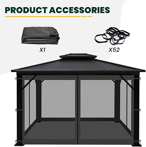 Miniatura 7 de OLILAWN Mosquitera universal de repuesto para kiosco, 10 x 10 pies, cortina de pared lateral de 4 paneles, con cremalleras, fácil de instalar, se