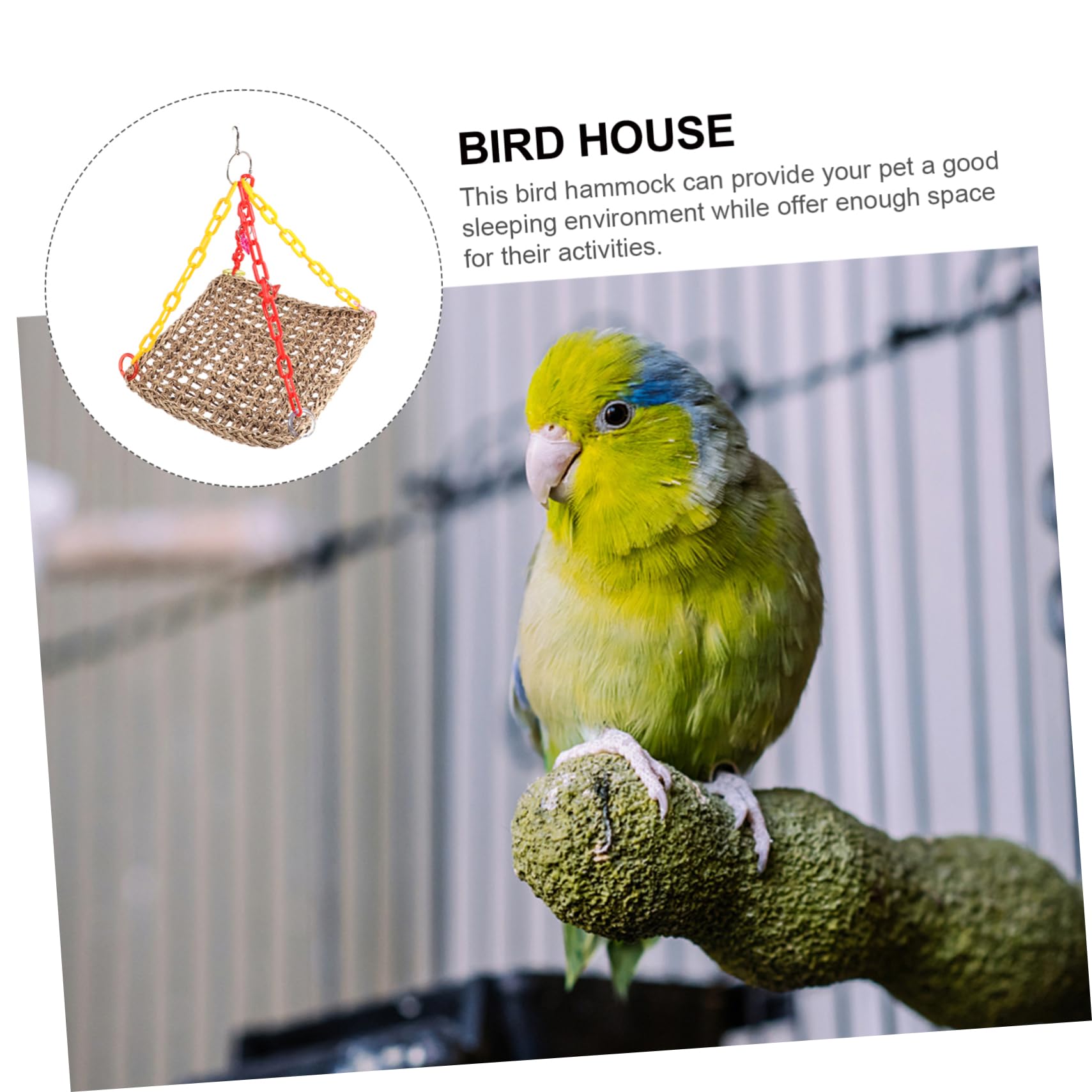 Happyyami Pet Parrot Chewing Toy Handgefertigter Vogelspielzeug-hängeschaukel Aus Stressabbau Und Spielspaß Für Wellensittiche Und Nymphensittiche Jedem Käfig