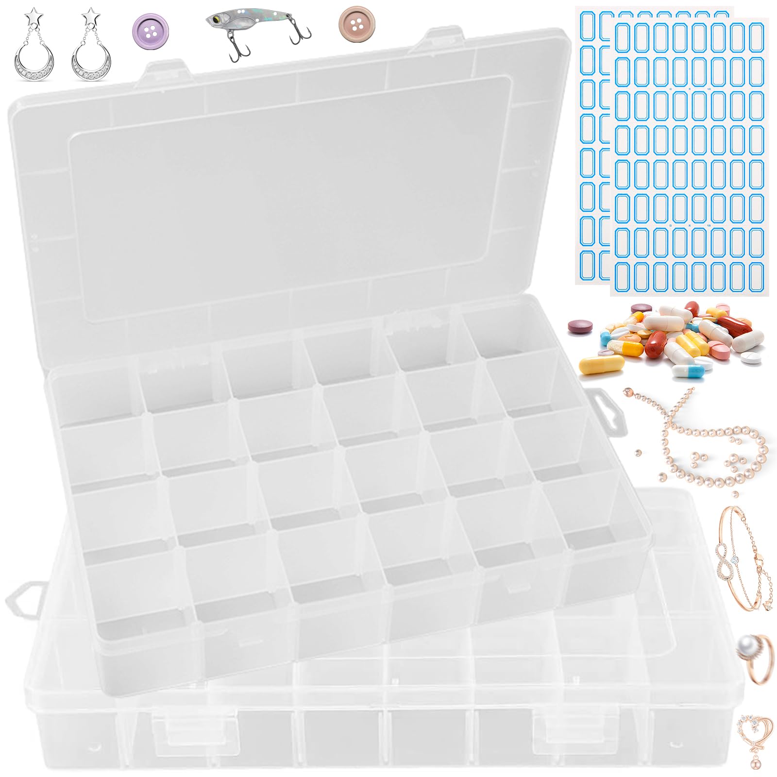 Set 3 Pezzi Scatola Porta Oggetti In Tessuto Intrecciato Contenitori Blu 79058 86523588