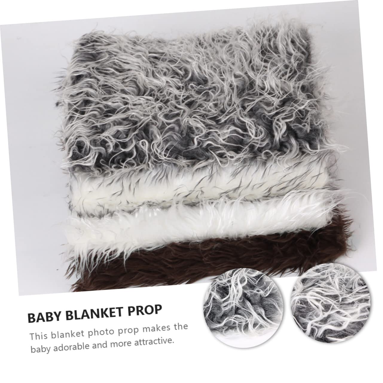 Yardwe 3 Pezzi Di Accessori Per La Fotografia Beige Per Neonati Morbidi E Soffici Con Etichetta Sfondo Fotografico Coperta Accessori Per La Fotografia Coperta Per La
