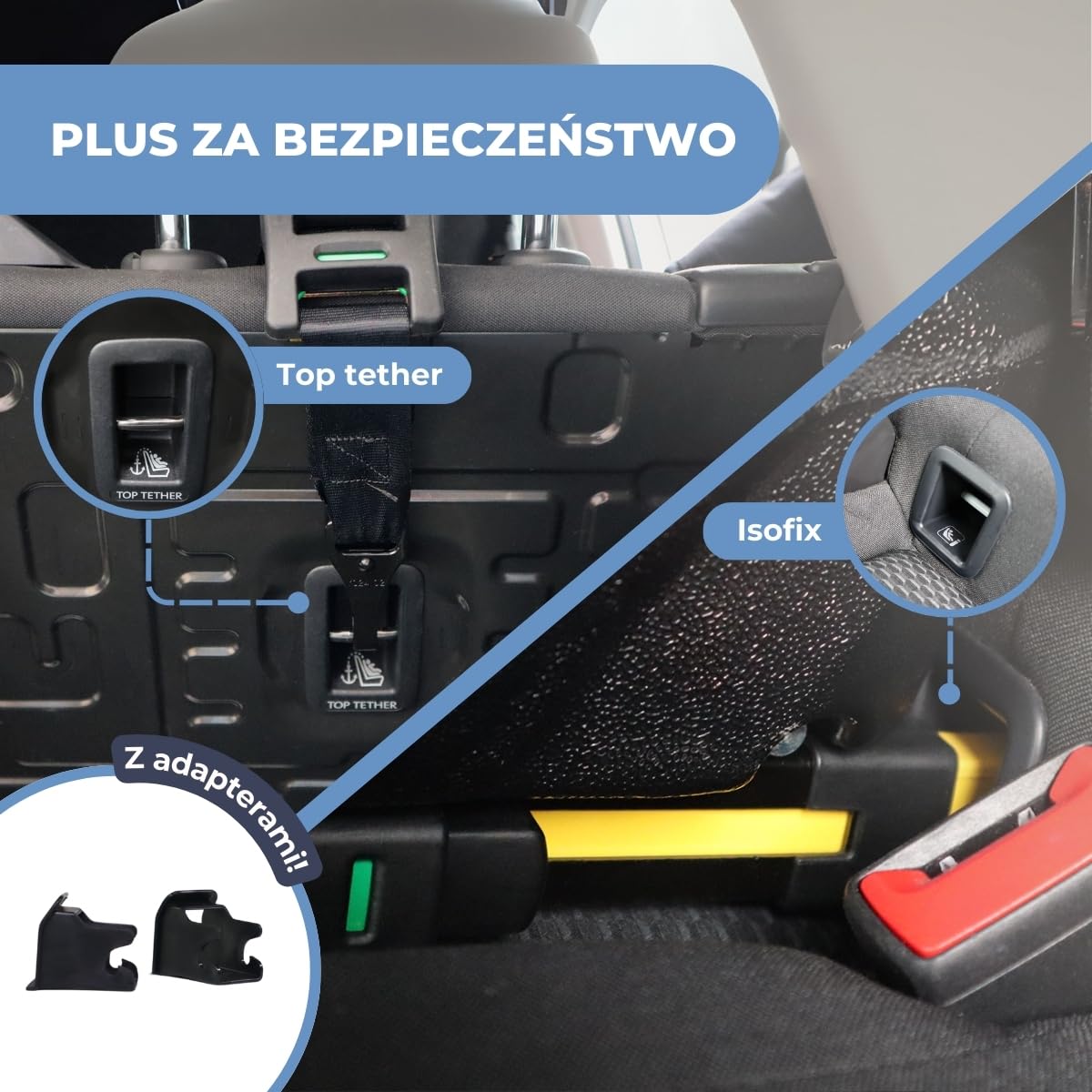 Mobiclinic®, Fotelik samochodowy, Obrót 360º, Regulacja i-size, Top tether, Grupa 0/1/2/3, Max. 36 kg, Podwyższenie dla dzieci, Pandafix, 5-punktowa uprząż, Regulacja, Leżanka 3 pozycje