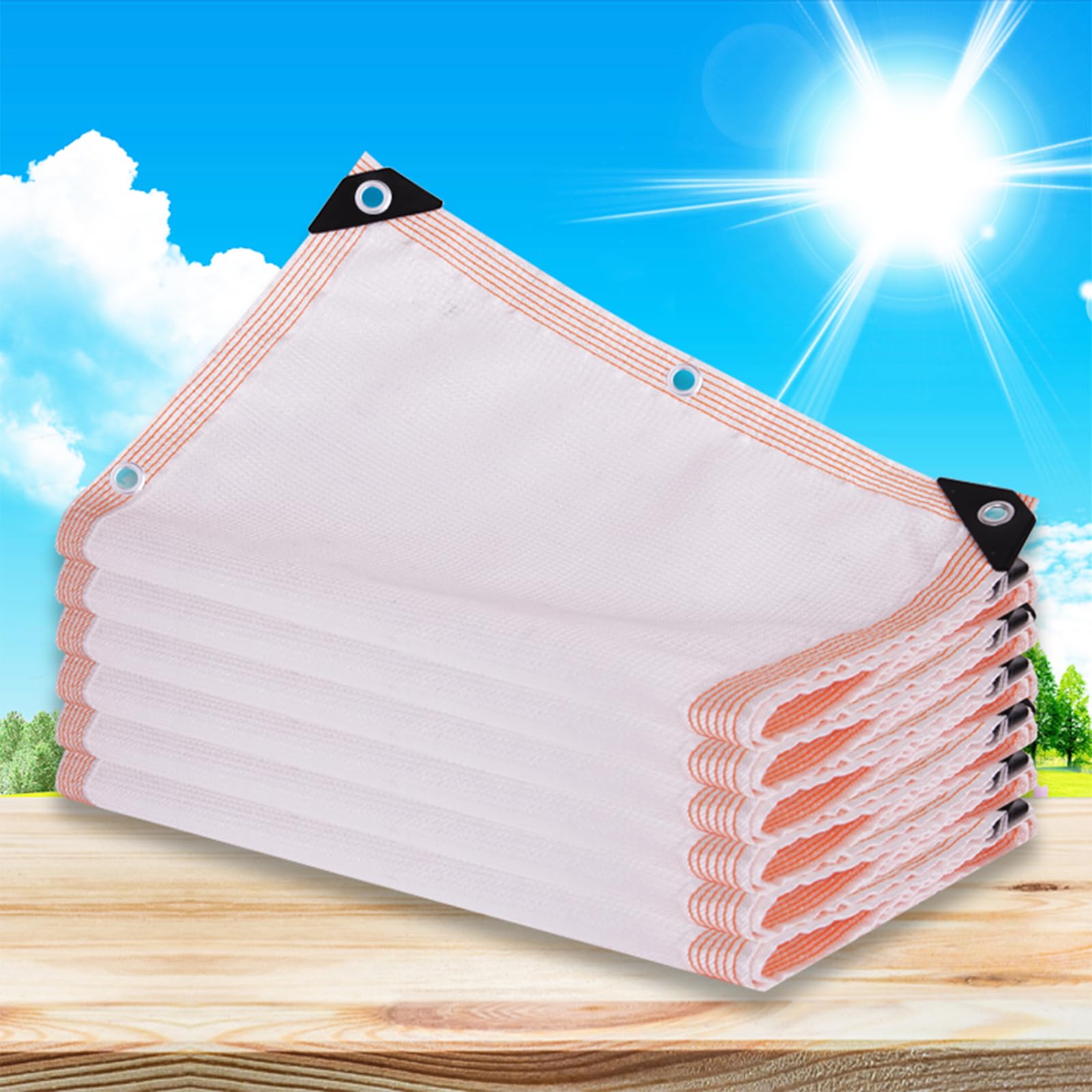 Filet d‘ombrage pour Jardin 4mx3m Filet Anti-UV Tissu D'ombrage Protection Solaire 75% UV Perméable à l'eau et Respirant pour Serre Jardin Patio Lawn-Blanc