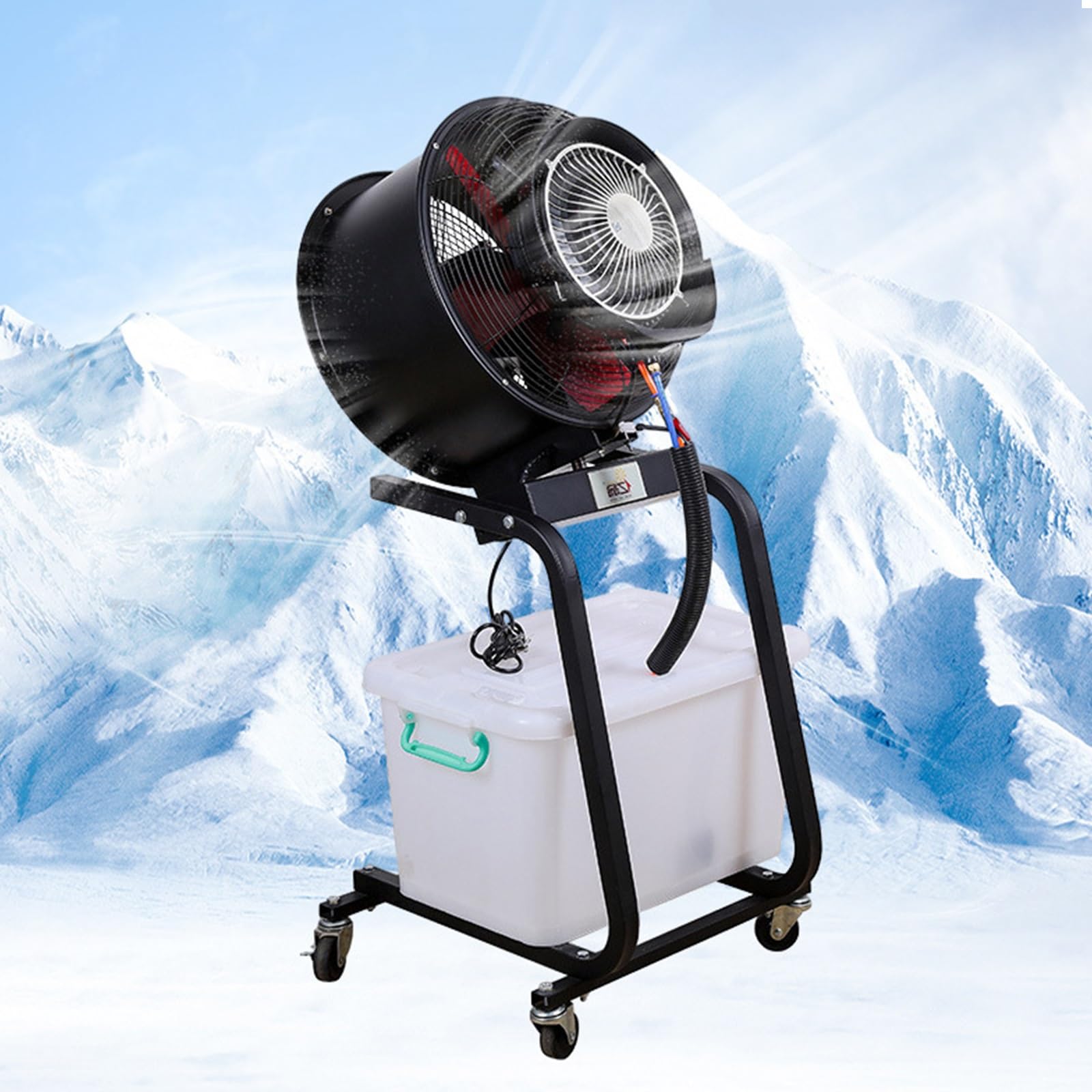 Amazon.co.jp: キャスター付きミストファン Electric Fan 50L水