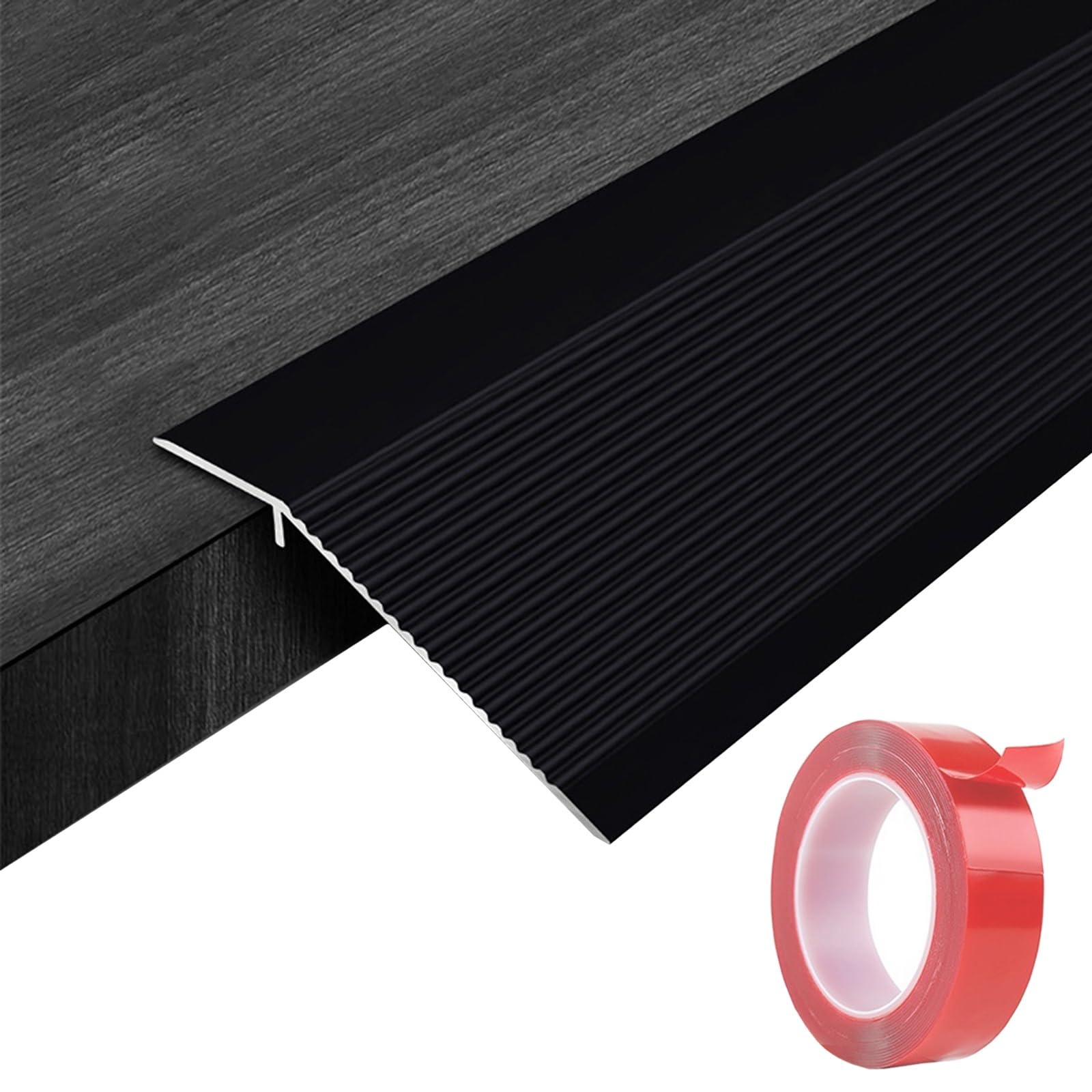 SAGIDAR Barre De Seuil Multiniveau, Bandes De Transition De Seuil, Seuil De Porte Barre, Rail De Transition en Aluminium, Robuste Et Durable, Baguette Recouvrement Large 10cm, Facile À Couper